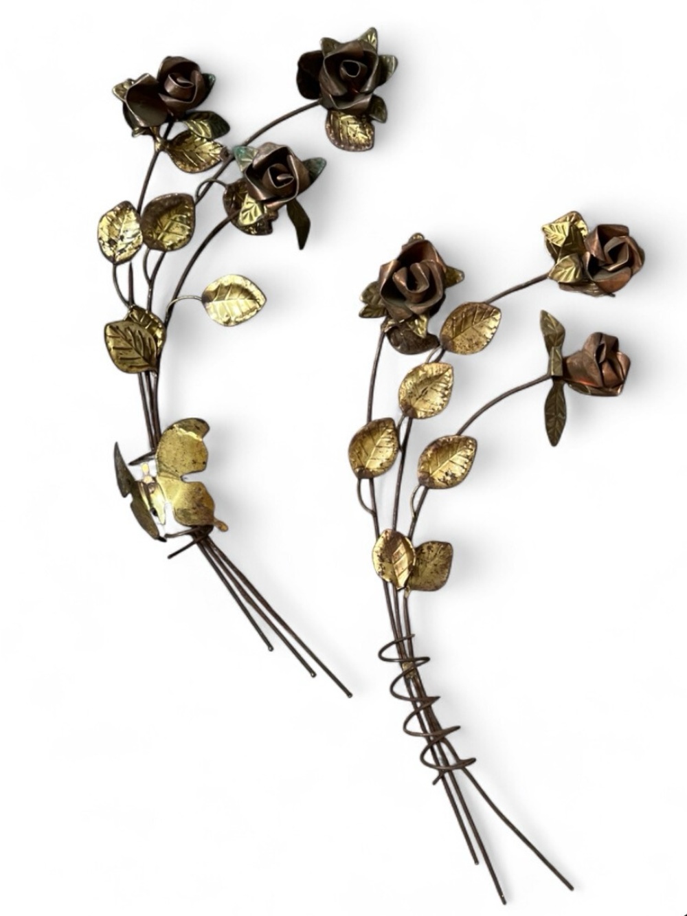 Vintage Metal Rose Wall Decor